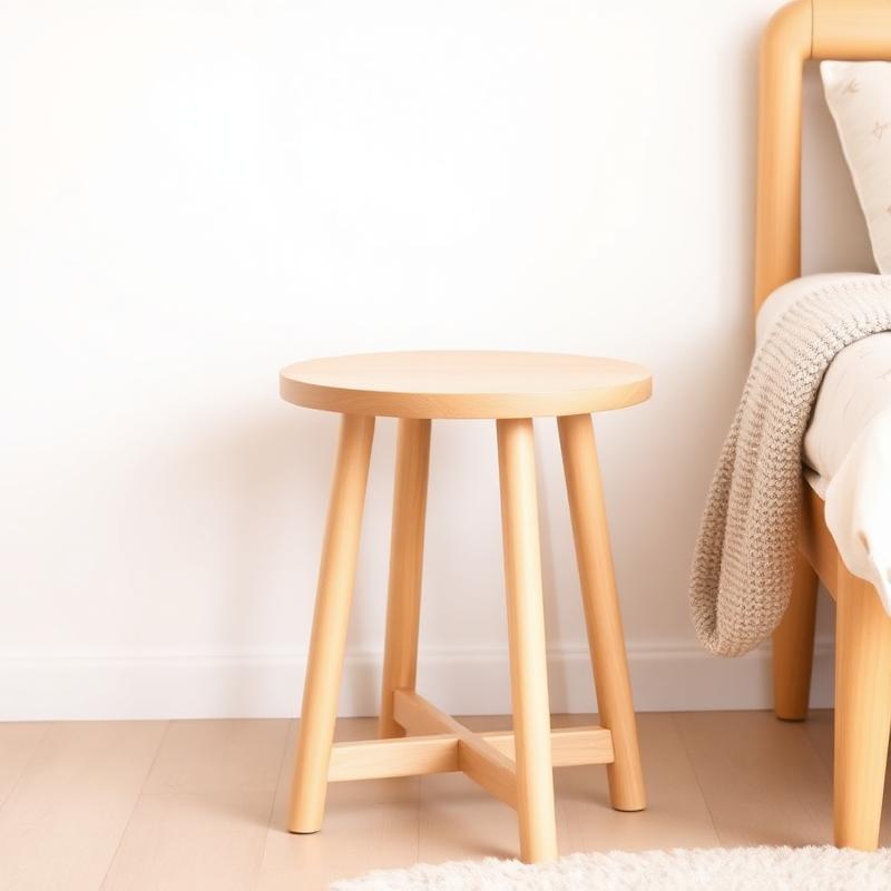 Pine Stool Side Table